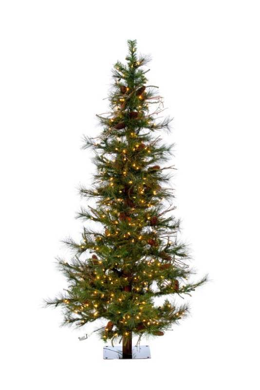 lot 155 image: Vickerman A807561 6 Ashland Artificial Christmas Tree, Clear Dura-lit Incandescent Lights
