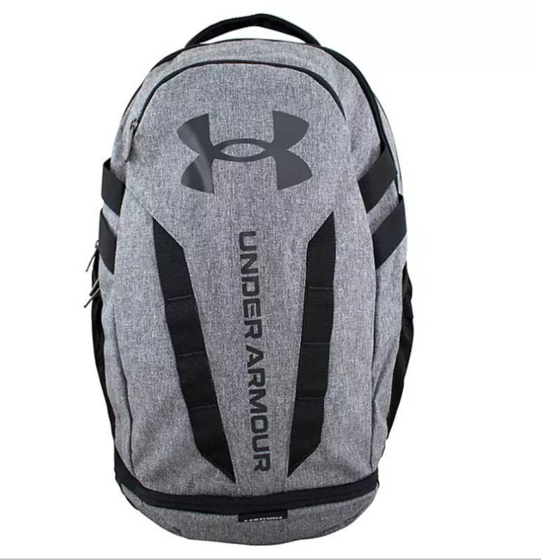 lot 389 image: NEW Under Armour UA Hustle 5.0 Backpack - Black  Graphite