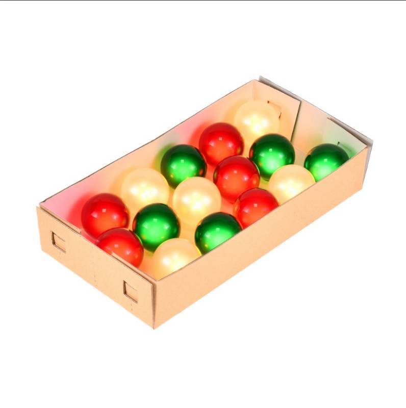 lot 416 image: Vickerman 15 Satin Red-White-Green G50 Light on Green Wire, 10 Christmas Light Strand