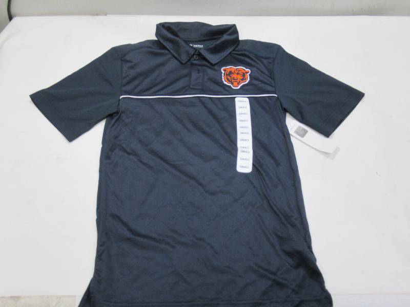 lot 440 image: NEW NFL Mens LC Circle Short Sleeve TC Pipe Lockup Polo - Chicago Bears - MEDIUM