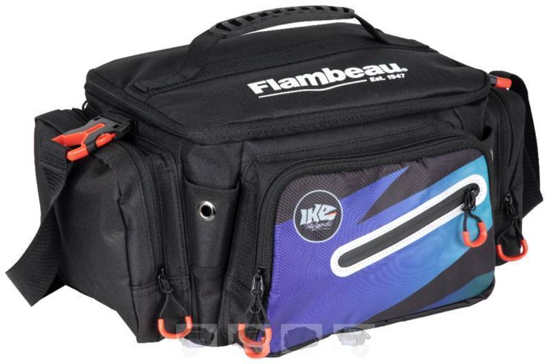 lot 348 image: NEW Flambeau IKE 4TK Duffle Tackle Bag with 2 Tuff Trainers - Black