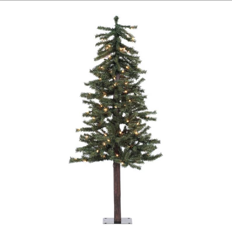 lot 178 image: Vickerman A805141 4 Natural Alpine Artificial Christmas Tree, Clear Incandescent Lights