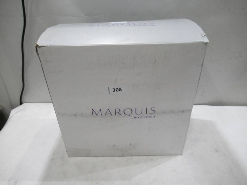 lot 308 image: Marquis Waterford Finley 13 Scalloped Edge Fan Cut Oversized Crystal Tulip Bowl