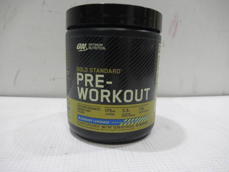 lot 225 image: NEW Optimum Nutrition Gold Standard Pre-Workout - 30 Servings - Blueberry Lemonade