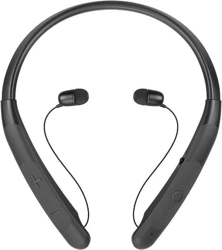 lot 272 image: NEW LG TONE Wireless Stereo Headset with Retractable Earbuds NP3C, Black