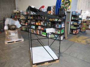 lot 112 image: Welded Black Metal Frame Built to Fit Onto Pallets with Angled Roof - Perfect for Projects