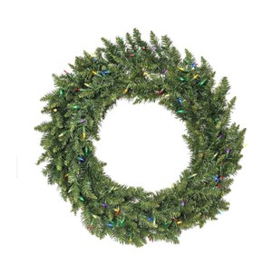 Vickerman A861062LED 60" Camdon Fir Wreath LED 400 Multi Color Lights