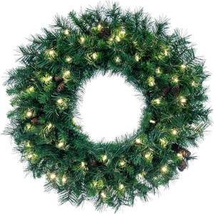 lot 180 image: Vickerman A801048LED 48 Cheyenne Pine Wreath LED 200 Warm White Lights