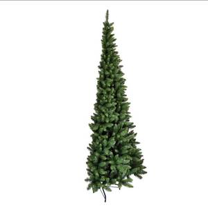 lot 184 image: Vickerman 7.5 x 50 Chapel Pine Artificial Christmas Half Tree with 1227 PVC tips.