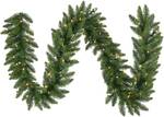 Vickerman 50'x 12" Pre-Lit Camdon Fir Artificial Christmas Garland with 400 Warm White LED Lights and 1332 PVC Tips - Indoor/Outdoor