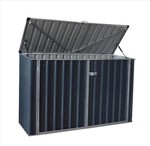 Build-Well SW0603FDH-GY 6 ft. x 3 ft. Metal Horizontal Modern Storage Shed without Floor Kit Blue - 1 Shed