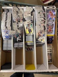 lot 135 image: Large Box of Football and Basketball Modern Cards, Mosaic, Refractors, Chrome, Stars and More