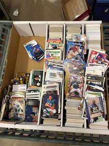 lot 140 image: Large Box of Football and Baseball Cards from the 1990s to 2000s