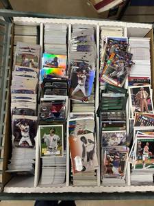 lot 141 image: Large Star and Rookie Card Box, Lots of Basketball and Baseball, 1st Bowmans and Other Stars and Rookies