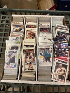 lot 145 image: Large Box of Hockey Cards, Mostly Cards From the 1980s to Current