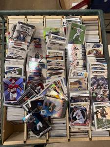 lot 148 image: Large Box of Shiny Cards, Mix of Sports, Chrome and More Newer Cards