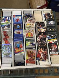 lot 151 image: Large Box of Modern Cards, Chrome Card, Football, Basketball and Soccer Cards