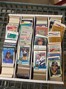 lot 155 image: Large Box of Sports Cards, Football and Baseball, Mostly 1990s Cards