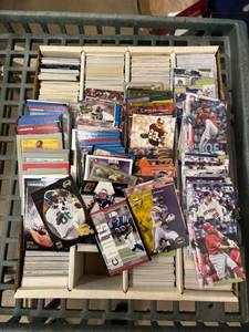 lot 156 image: Large Box of Football and Baseball Cards, Mostly From 1990s to 2010s
