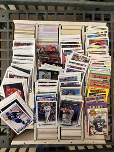 lot 160 image: Large Box of Vintage Sports Cards, 1970s to 1990s and some from the 2000s to 2010s Several Old Baseball and Football Cards Included