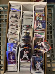 lot 162 image: Box of Shiny Sports Cards, Mix of Sports, Loaded With Star Players, and Chrome Cards