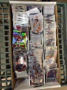 lot 165 image: Box of Shiny Sports Cards, Lots of Rookie, College Cards and Star Cards
