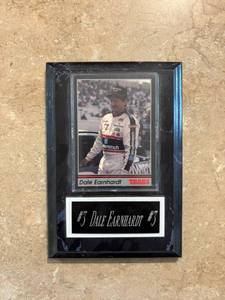 lot 180 image: Dale Earnhardt NASCAR Card Plaque Racing Collectible
