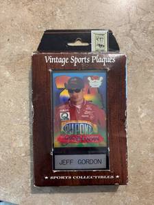 lot 181 image: Jeff Gordon NASCAR Card Plaque Racing Collectible