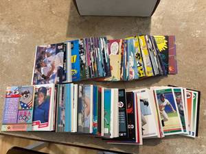 lot 188 image: Box of Baseball Cards, Looney Tunes Cards, and Football Cards