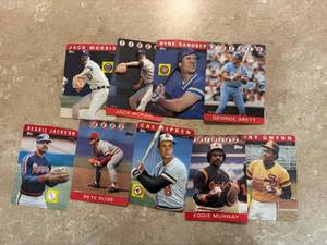 lot 203 image: Major League Baseball 3-D Cards Featuring Cal Ripken, Eddie Murray, Ryne Sandberg, George Brett and Others