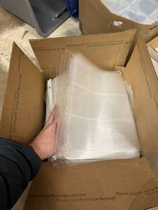 lot 255 image: Big Box of Card Page Sleeves for Binder Books to Hold Sports Cards, There are HUNDREDS in this box