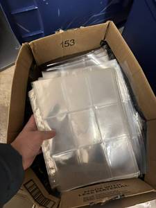 lot 257 image: Hundreds of Used Page Sleeves for Sports Card Binders