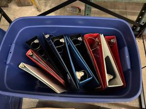 lot 258 image: Assortment of Nine Sports Card Binders to Store Cards