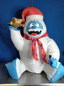 lot 3 image: The Abominable Snow Monster Christmas blow mold decoration.