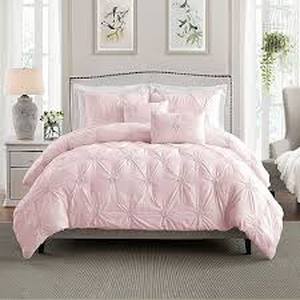 lot 28 image: Swift Home Floral Pintuck Comforter Set - Queen Size
