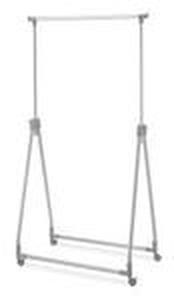 lot 42 image: Whitmor Foldable Garment Rack Rolling Clothes Hanger
