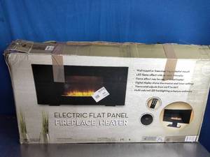 lot 45 image: Electric Flat Panel Fireplace Heater.