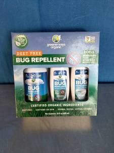 lot 56 image: Greenerways Organic Deet-Free Bug Repellent set.