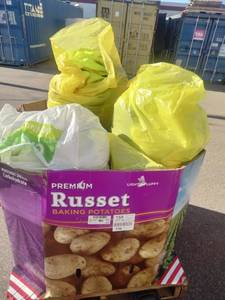 lot 70 image: Large Box Full of Shoes and Clothing