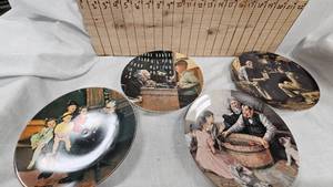 lot 14 image: Set of 4 Norman Rockwell Collector Plates