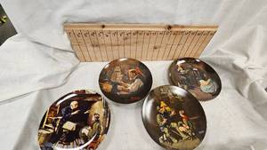 lot 16 image: Set of 4 Norman Rockwell Collector Plates