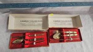 lot 48 image: S.Samian Thailand Co Brass Place Setting(2)