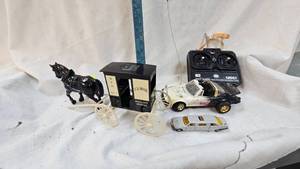 lot 73 image: Cast Iron Us Mail Carriage and Horse, Cadet Remote Control Car