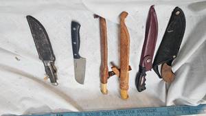 lot 96A image: Lot of Assorted Knives, Filet Knives, Hunting Knives