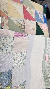 lot 106 image: 79x72 Handmade Quilt and 79x80 Handmade Quilt