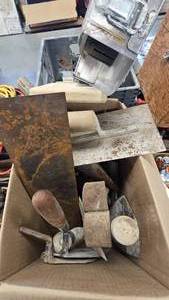 lot 111 image: 2 boxes of Concrete ToolsTrowels
