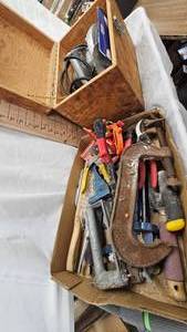 lot 138 image: Skil Saw with Custom Box and Box of Hand Tools as pictured