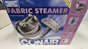 lot 189 image: Compact Fabric Steam Cleaner by Con-Air, Like New, In Box