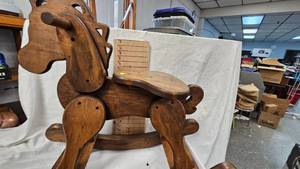 lot 221 image: Wood Rocking Horse