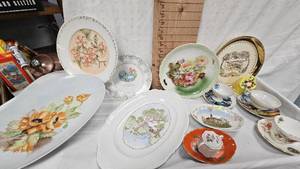 lot 202 image: Lot of Vintage Plates, Platters, Tea Cup